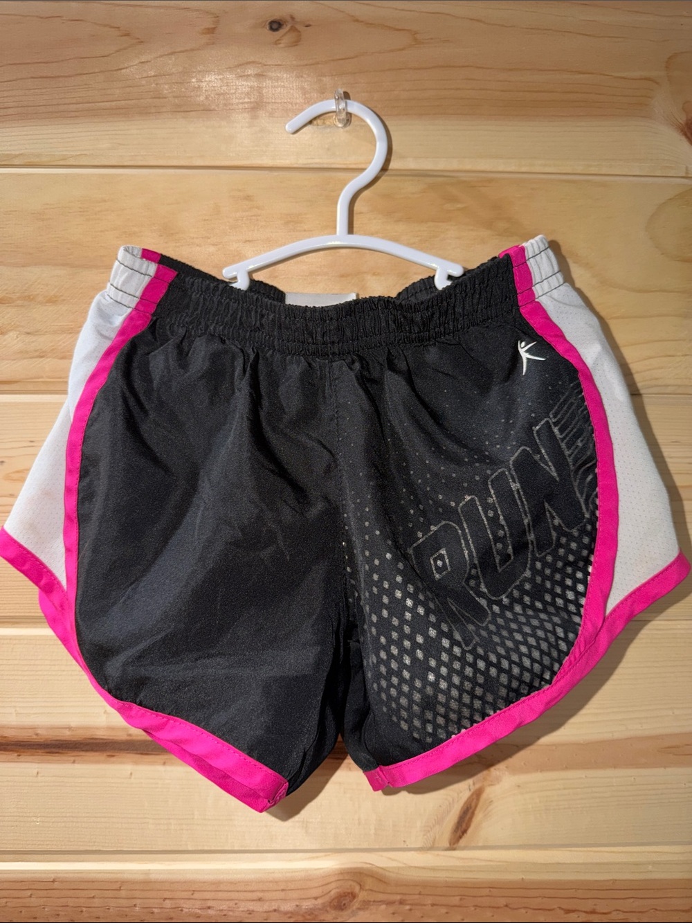 Black and Pink Run Shorts W/ Liner
